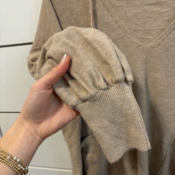 Free People Snuggle Season Pullover/Oatmeal - Picture 6 of 8